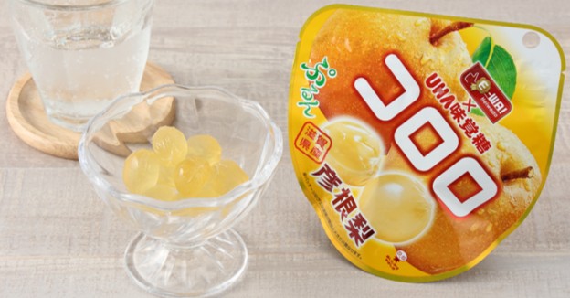 〈平和堂こだわりブランドE-WA!新商品〉彦根梨果汁を使った「E-WA! UHA味覚糖コロロ彦根梨」が新登場