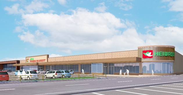 食品スーパーを核とした複合商業施設「アルプラタウン高岡」がオープン予定