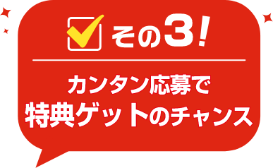 その3！カンタン応募で特典ゲットのチャンス